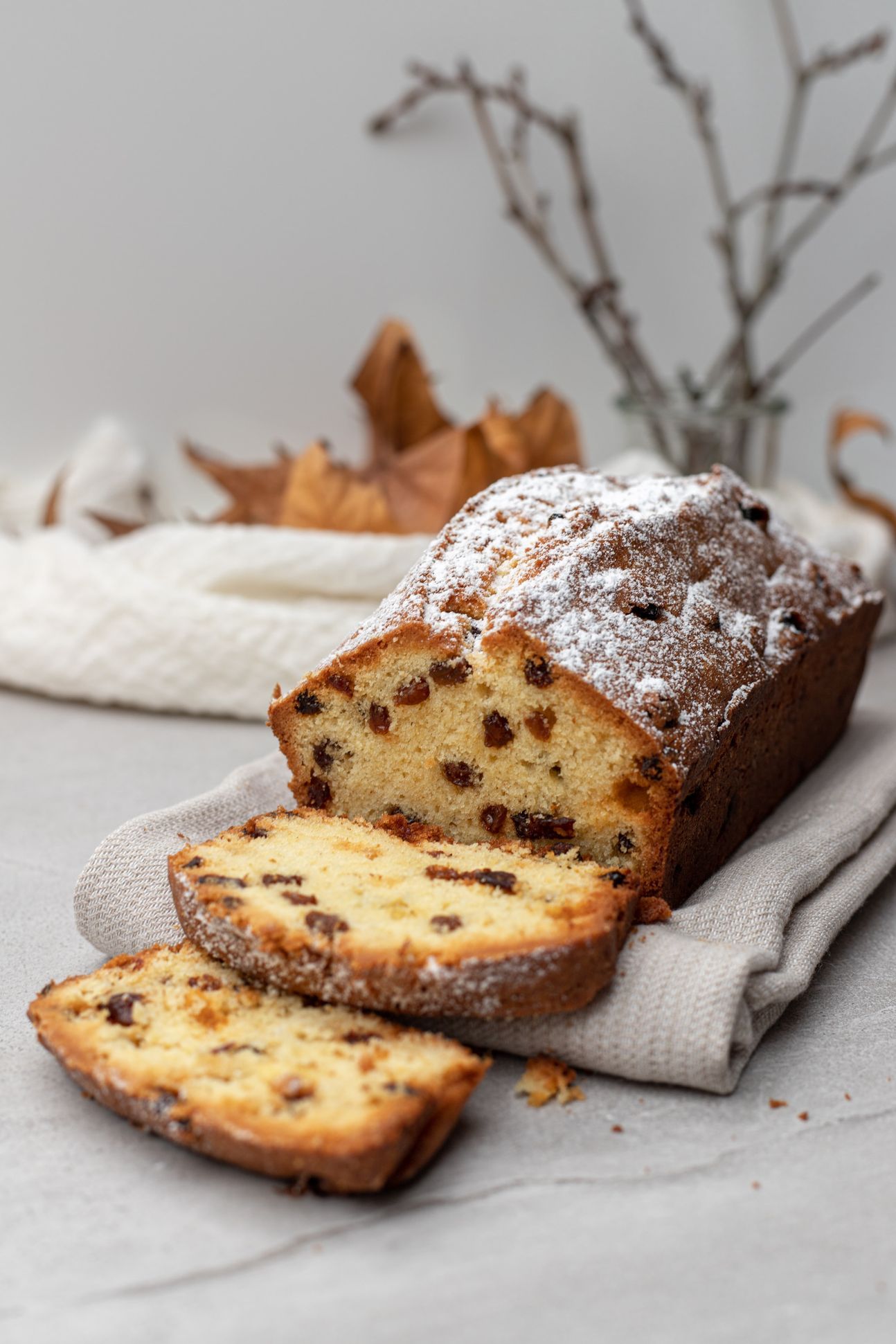 Ein aufgeschnittener Stollen.